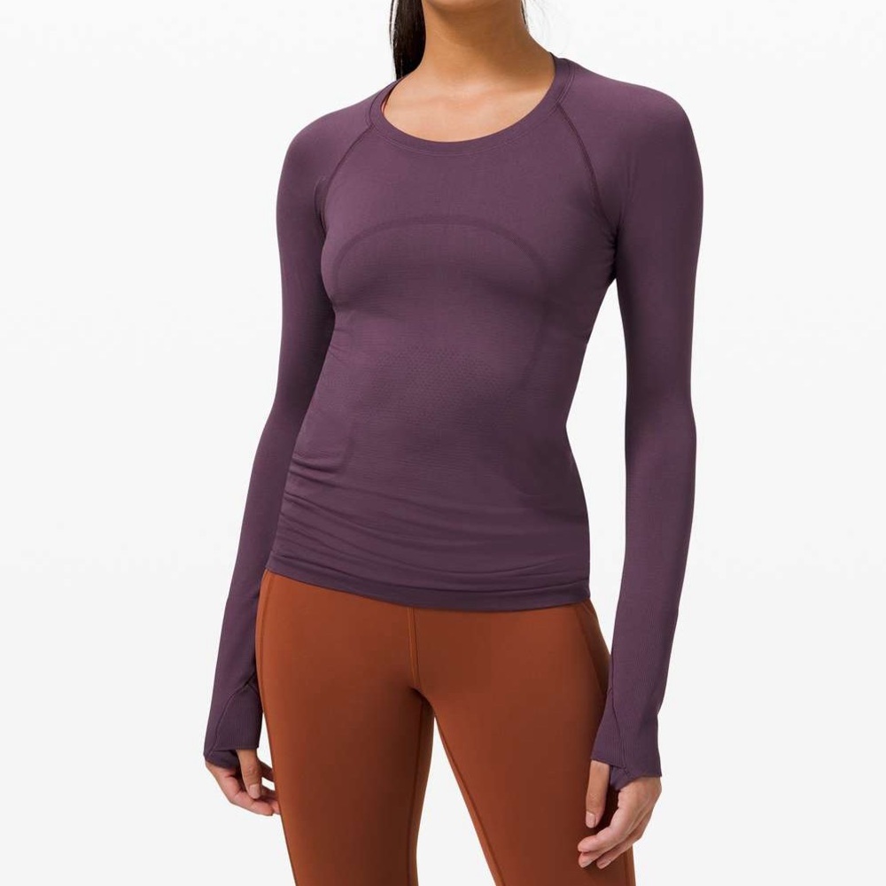 Lululemon 6 Swiftly Tech Long Sleeve 2.0 in Grape Thistle Purple
